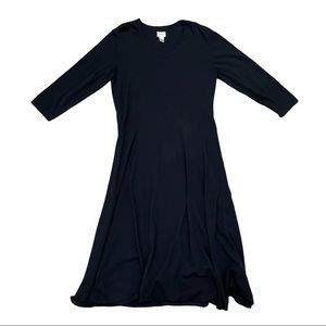 Chico’s black knit sweater dress 3/4 sleeves